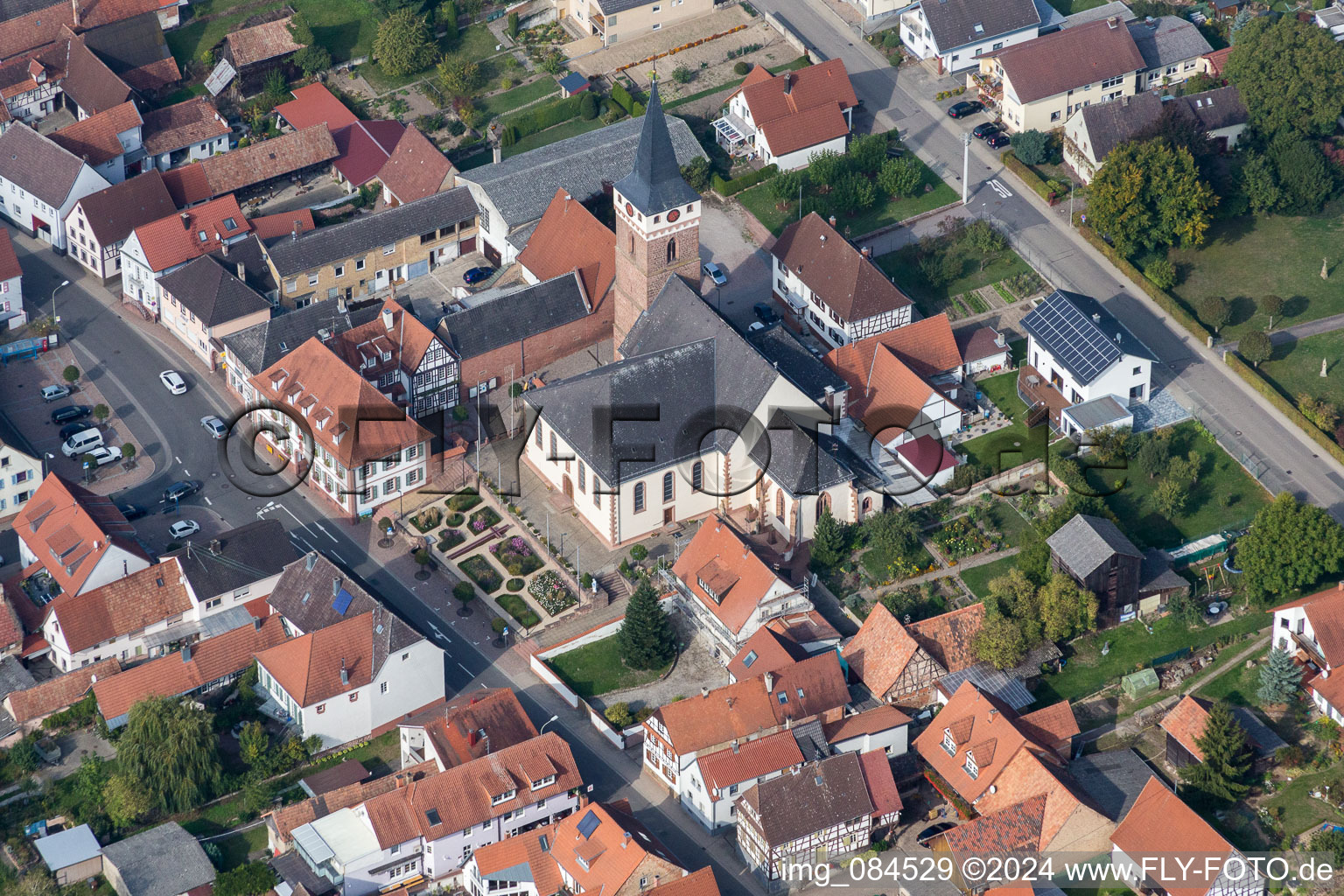 Church building in the village of in the district Schaidt in Woerth am Rhein in the state Rhineland-Palatinate, Germany