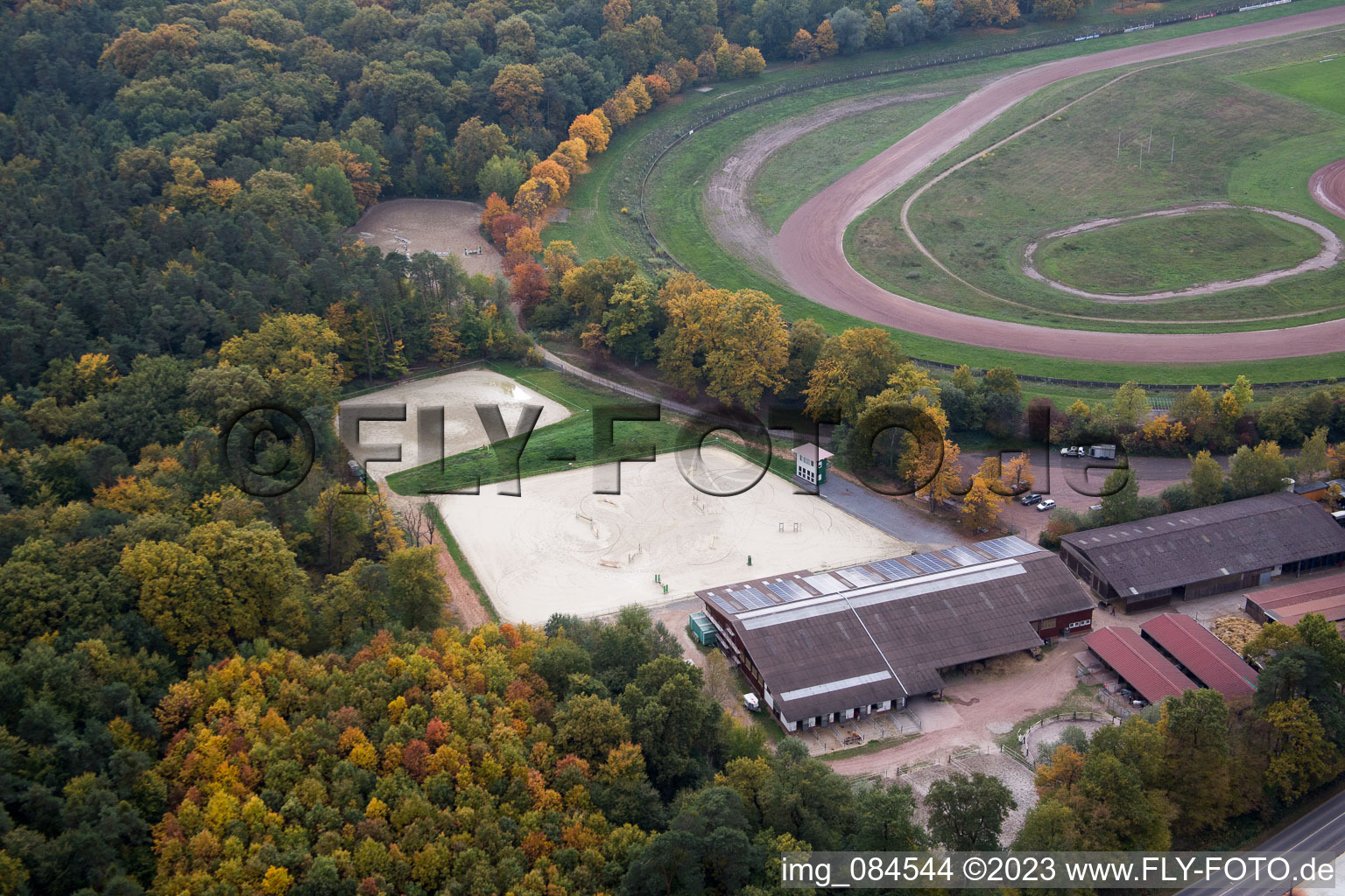 District Herxheim in Herxheim bei Landau in the state Rhineland-Palatinate, Germany seen from above