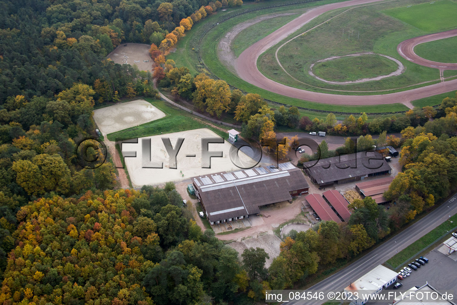 Bird's eye view of District Herxheim in Herxheim bei Landau in the state Rhineland-Palatinate, Germany