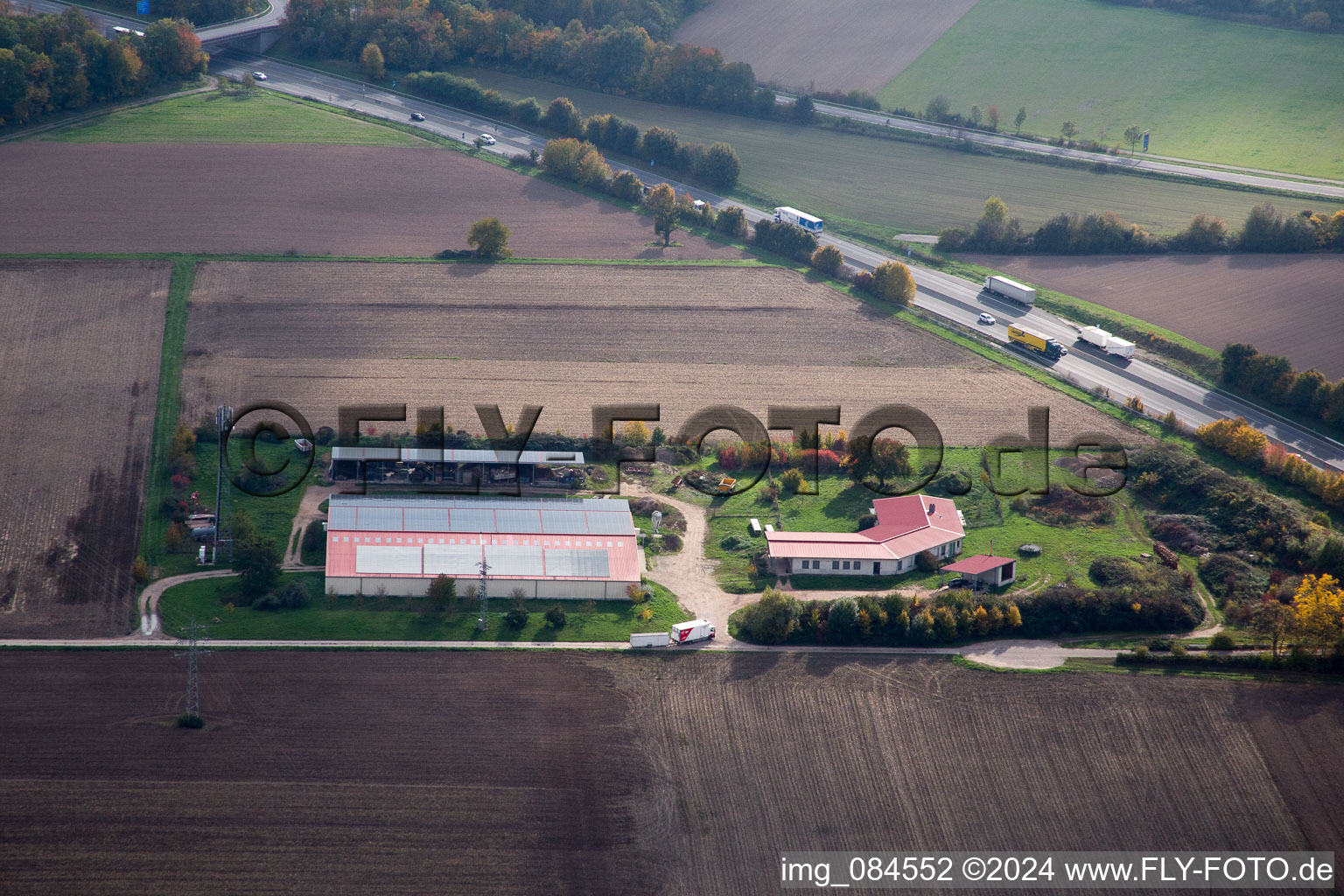 Egg farm in Erlenbach bei Kandel in the state Rhineland-Palatinate, Germany