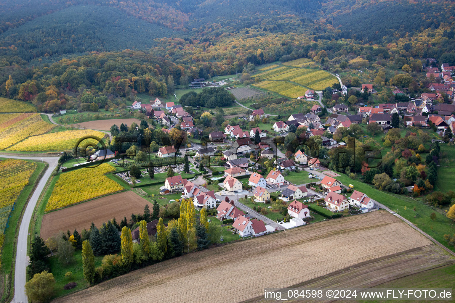 Rott in the state Bas-Rhin, France out of the air