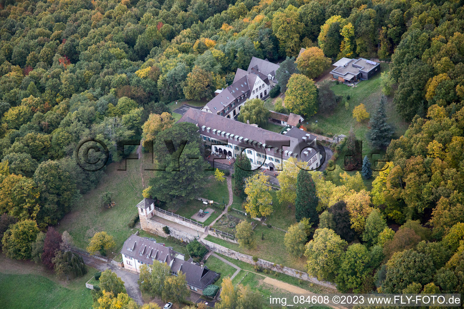 Aerial photograpy of Gœrsdorf in the state Bas-Rhin, France
