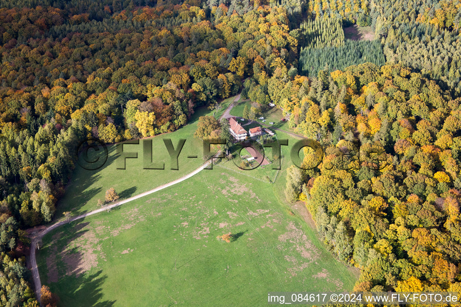 Aerial photograpy of Nehwiller-près-Wœrth in the state Bas-Rhin, France