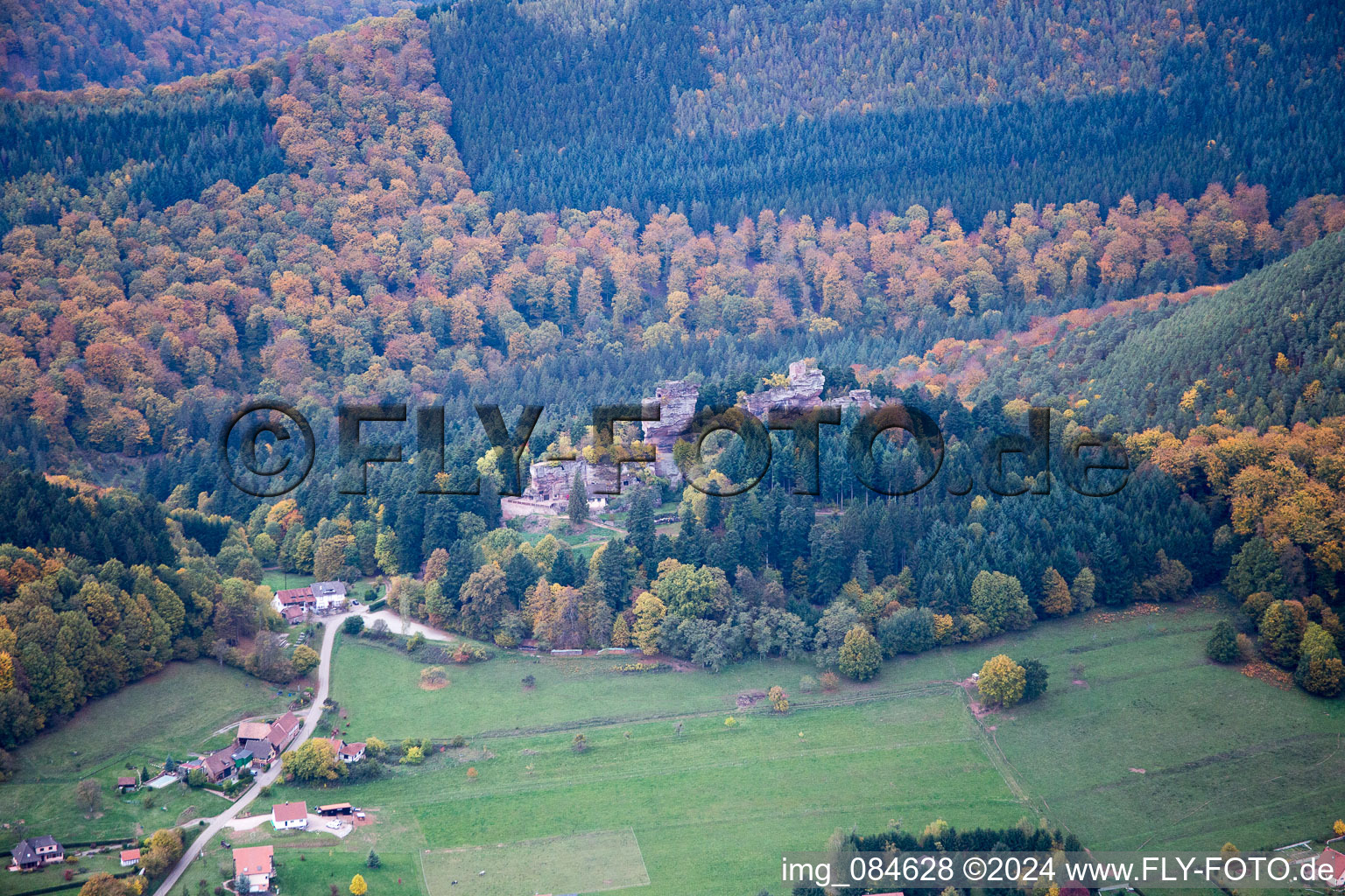 Aerial photograpy of Windstein in the state Bas-Rhin, France