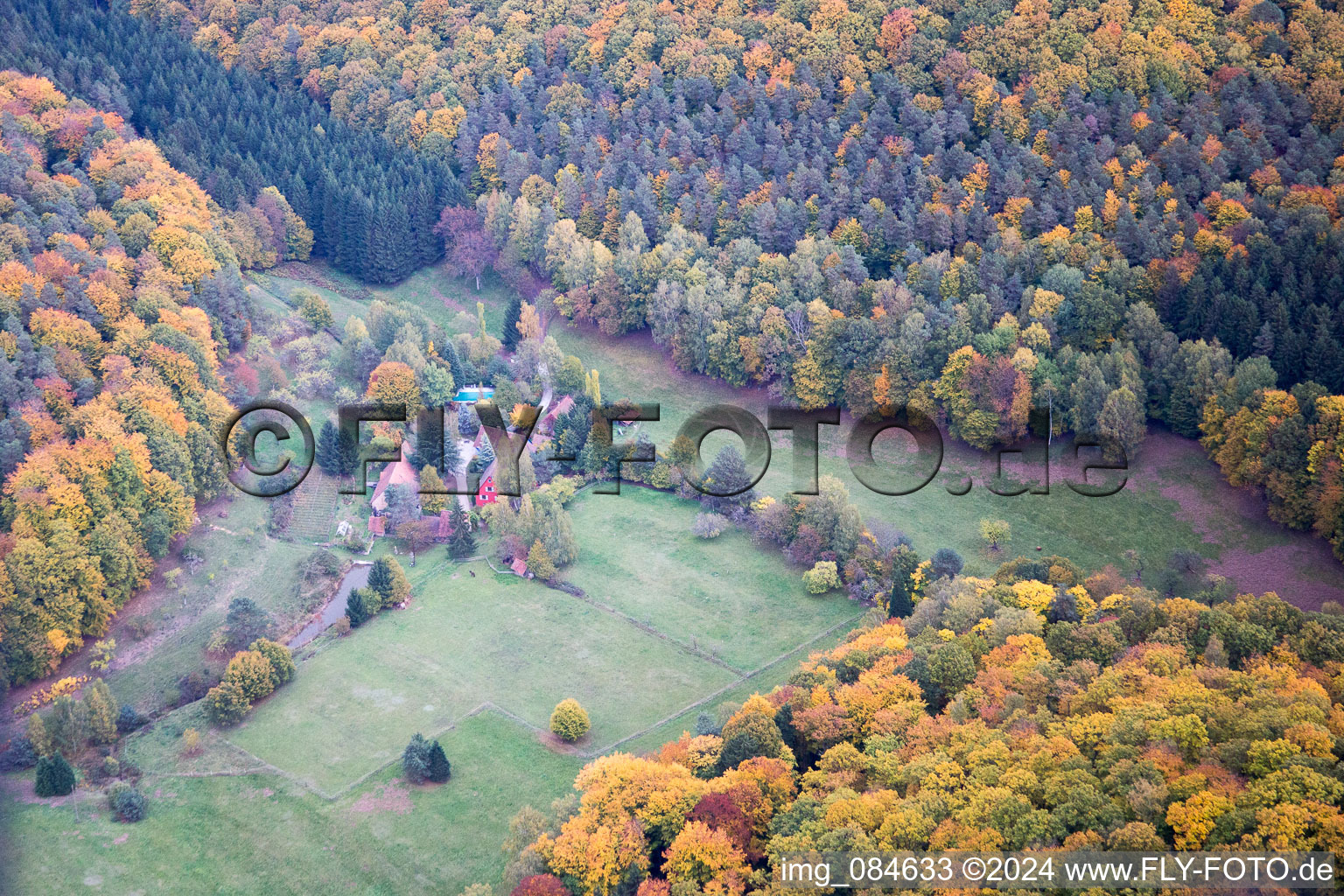 Windstein in the state Bas-Rhin, France from above