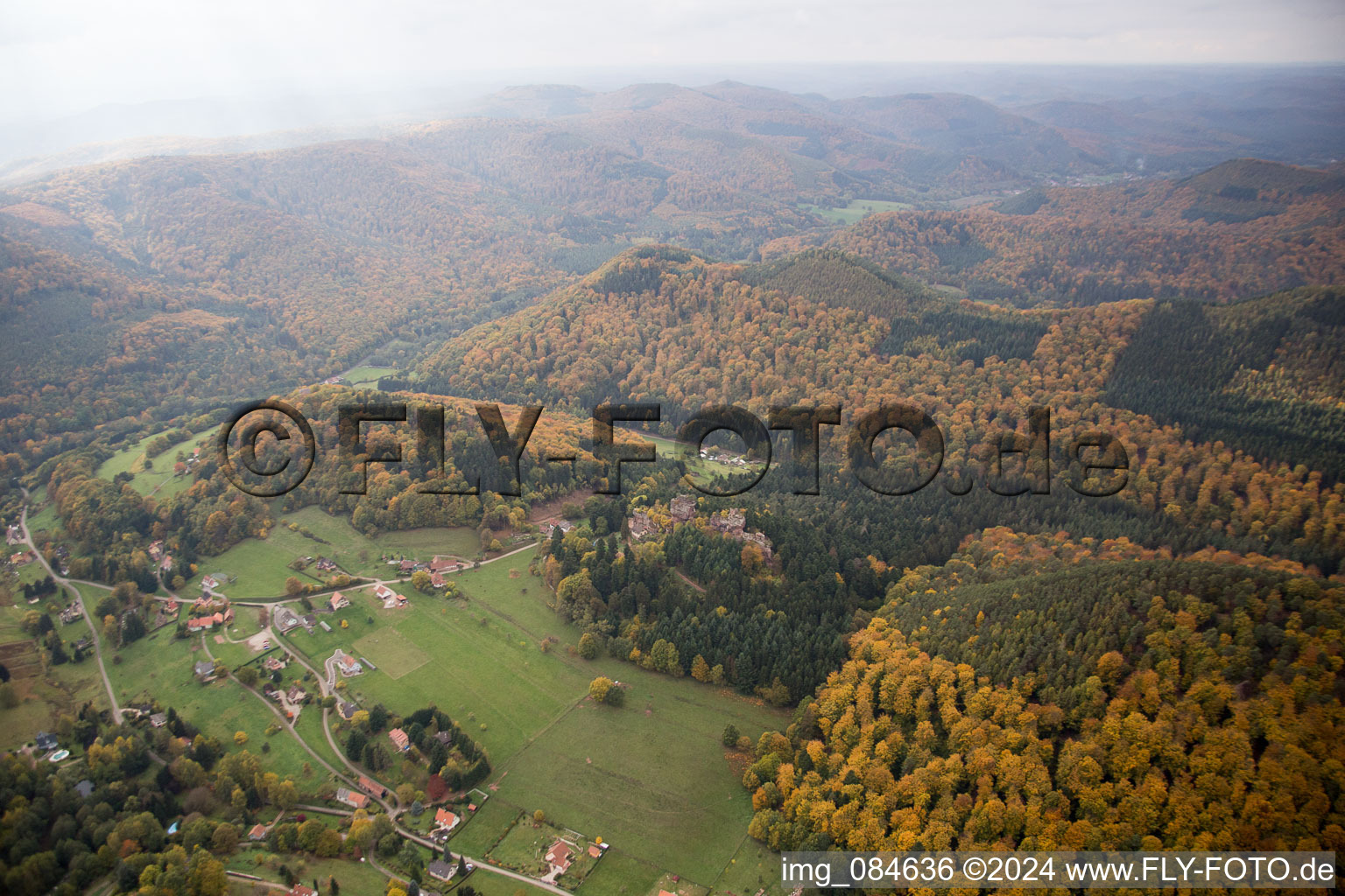 Windstein in the state Bas-Rhin, France seen from above