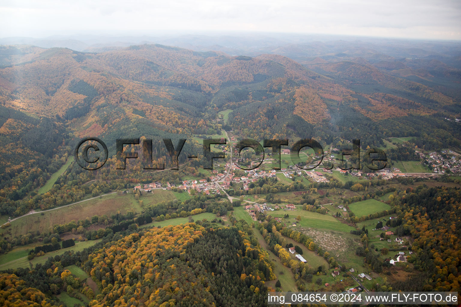 Oblique view of Dambach in the state Bas-Rhin, France