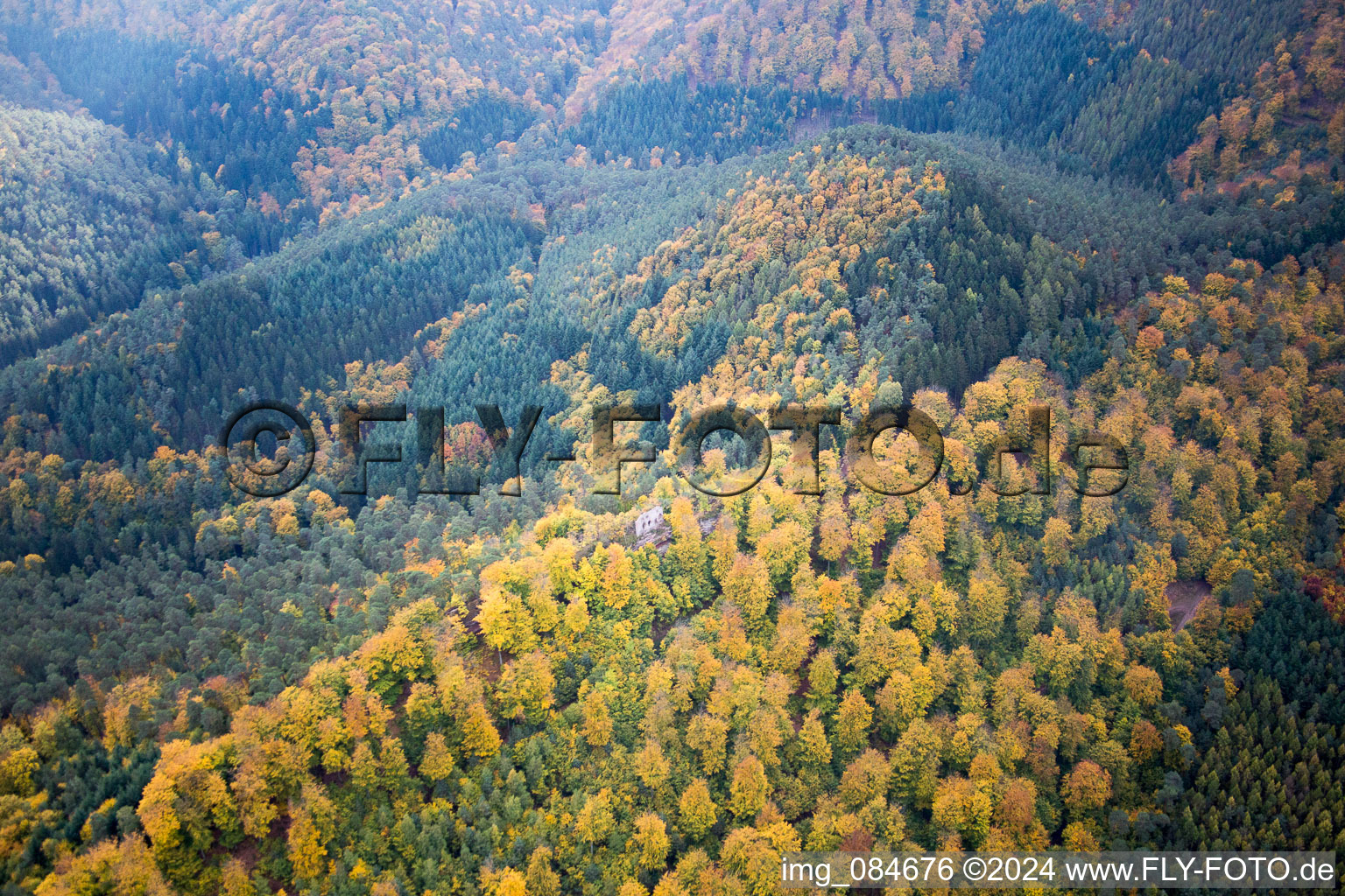 Aerial photograpy of Dambach in the state Bas-Rhin, France