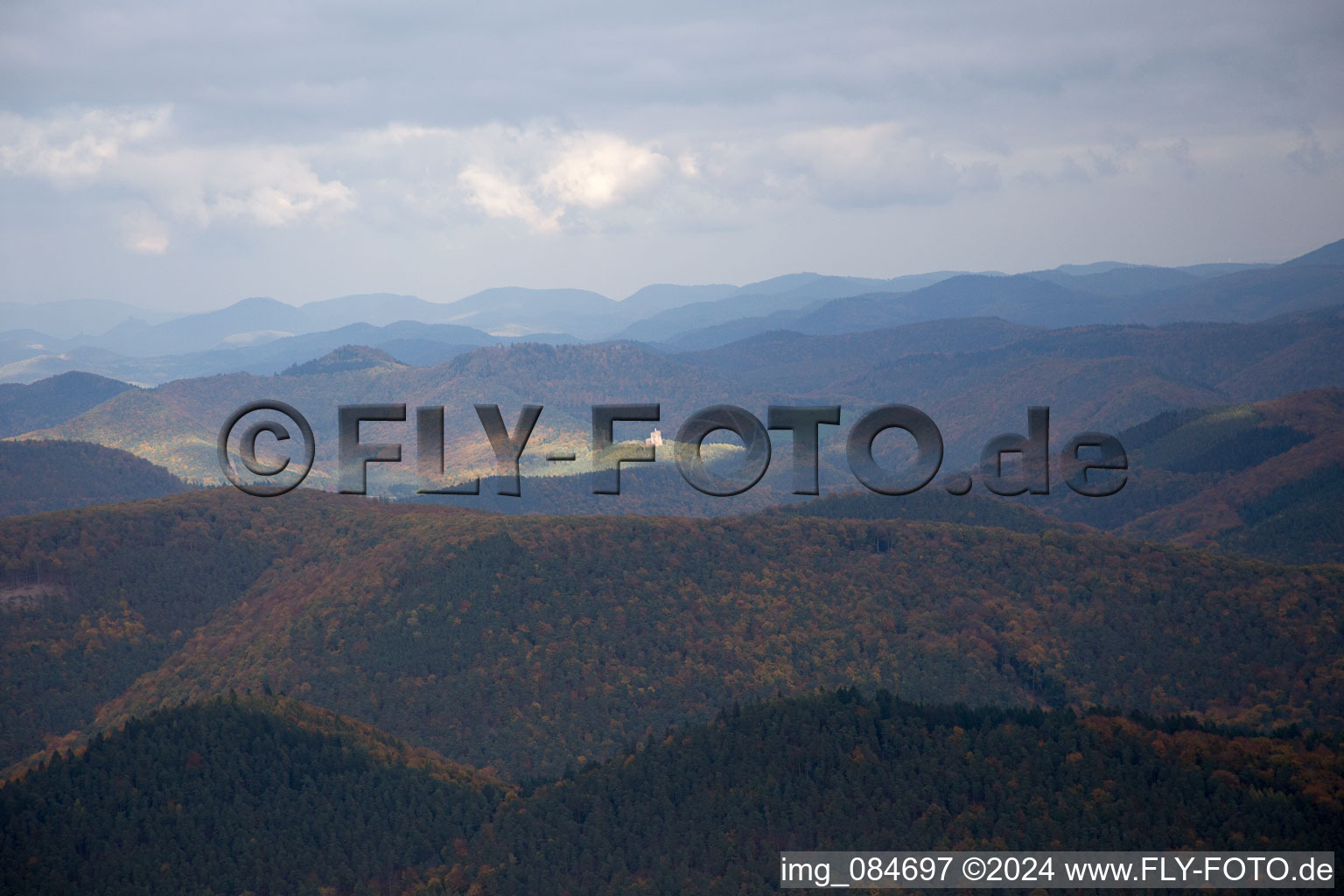 Aerial photograpy of Windstein in the state Bas-Rhin, France