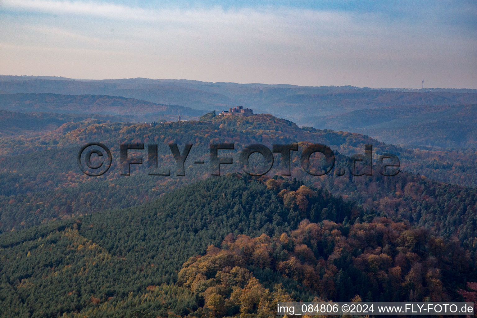 Aerial view of Rothbach in the state Bas-Rhin, France