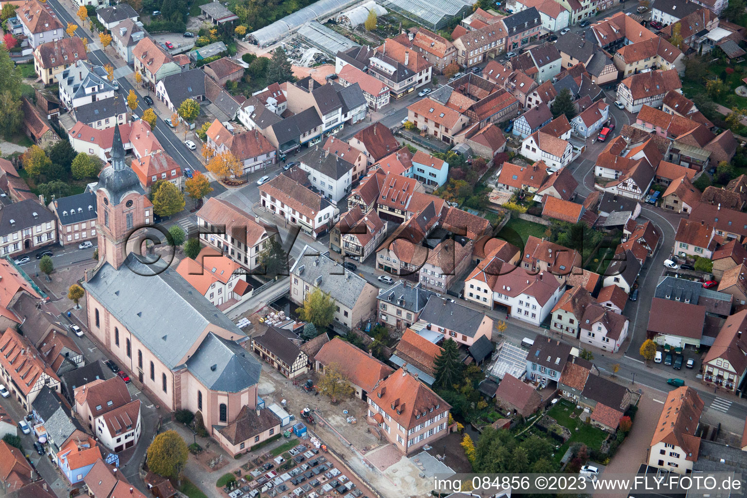 Reichshoffen in the state Bas-Rhin, France out of the air