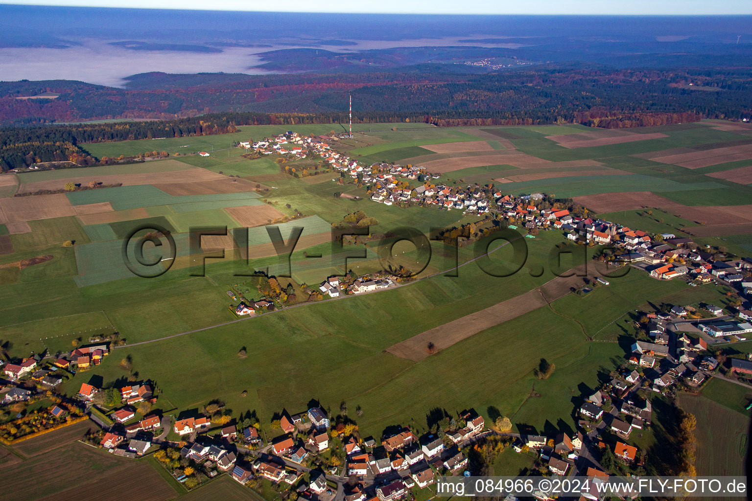 Aerial photograpy of District Würzberg in Michelstadt in the state Hesse, Germany