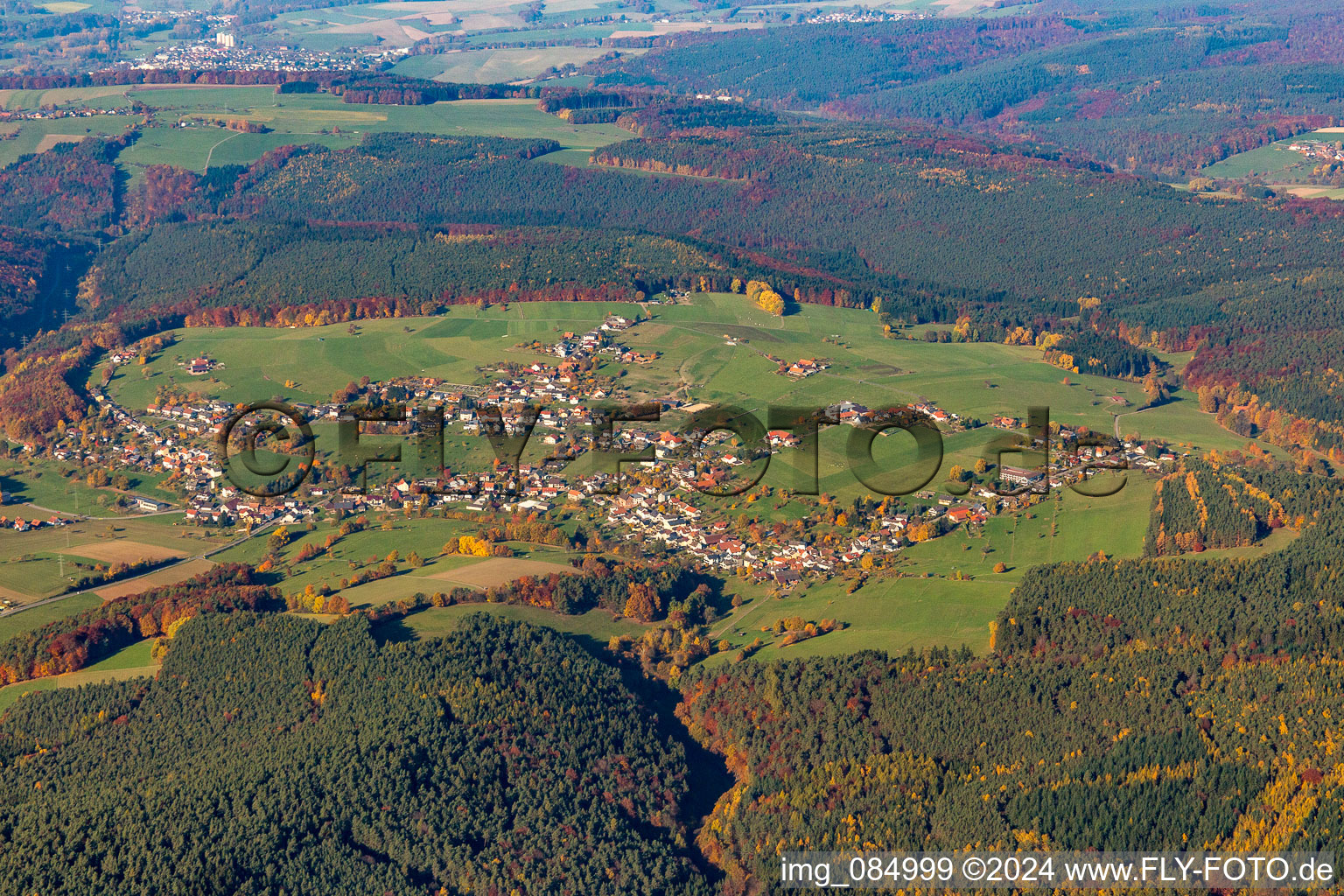 Agricultural fields and farmland in the district Weiten-Gesäß in Michelstadt in the state Hesse, Germany