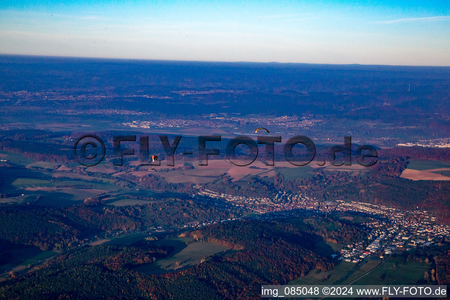 Aerial photograpy of Mömlingen in the state Hesse, Germany