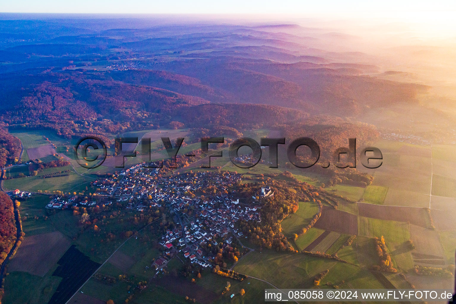 Aerial photograpy of Hering in the state Hesse, Germany