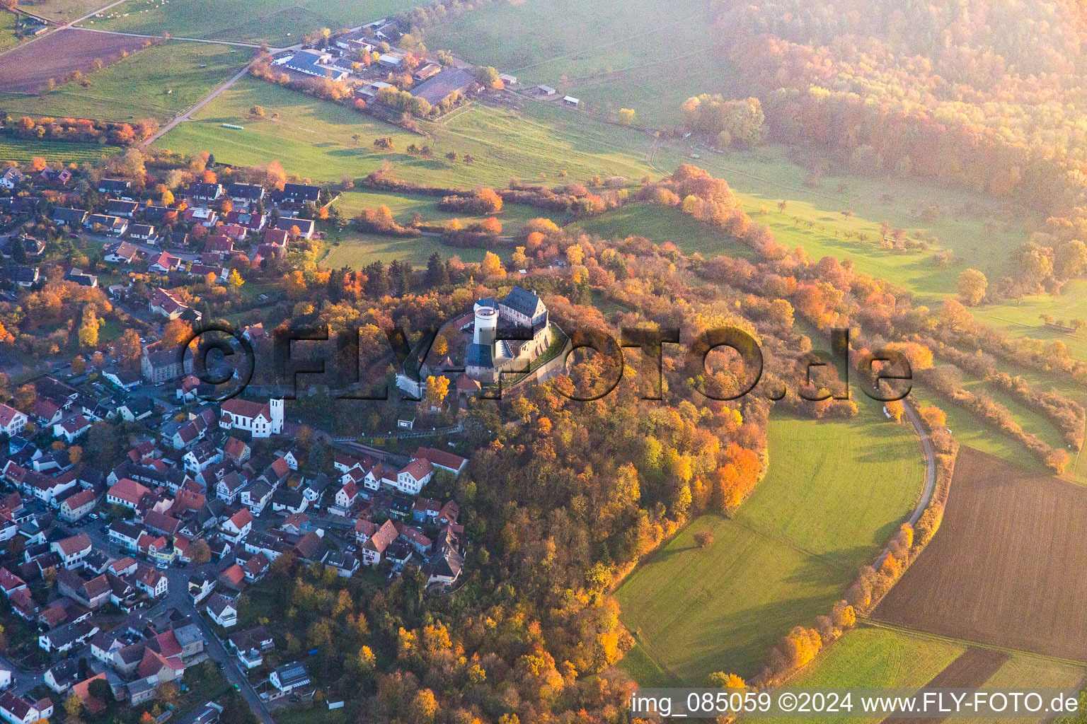 Oblique view of District Hering in Otzberg in the state Hesse, Germany