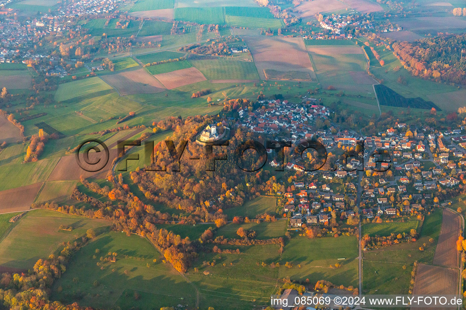 District Hering in Otzberg in the state Hesse, Germany out of the air