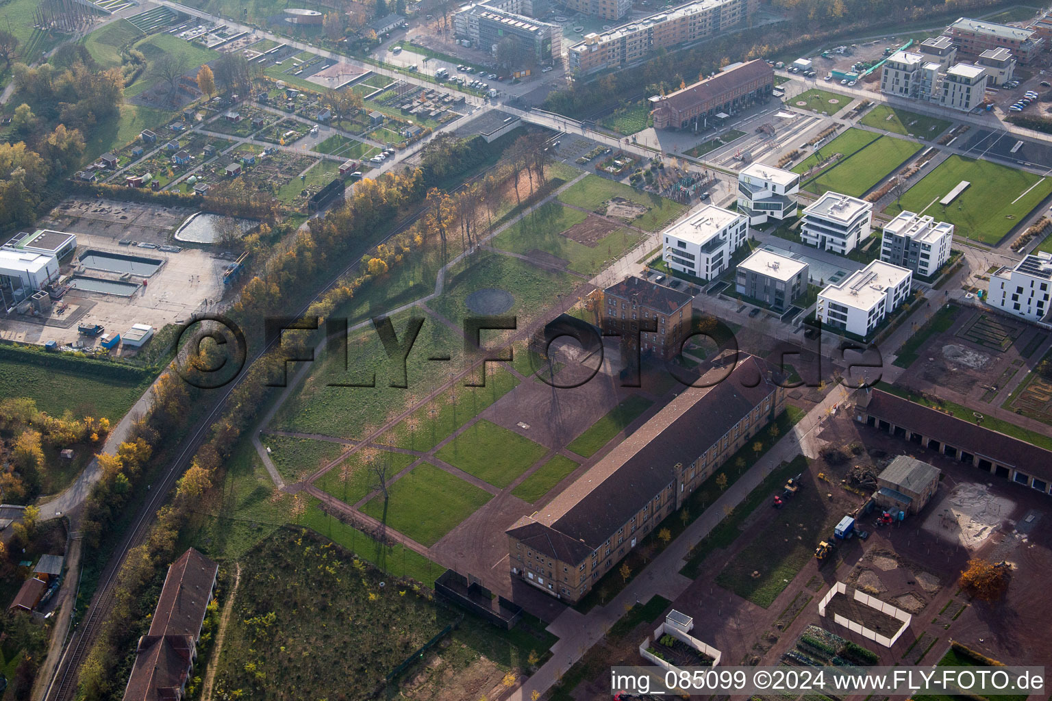 State Garden Show 2015 in Landau in der Pfalz in the state Rhineland-Palatinate, Germany viewn from the air