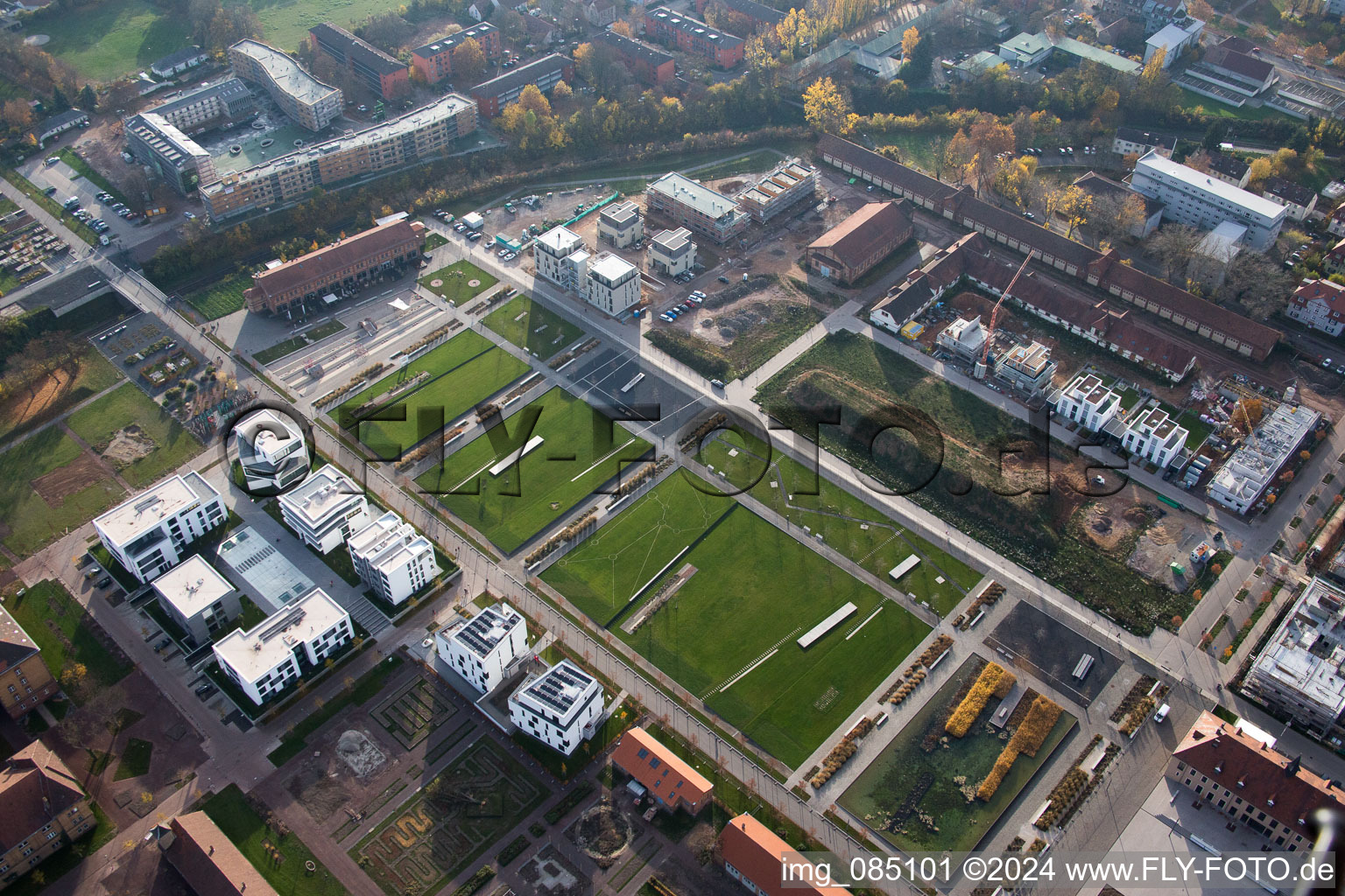 Drone image of State Garden Show 2015 in Landau in der Pfalz in the state Rhineland-Palatinate, Germany