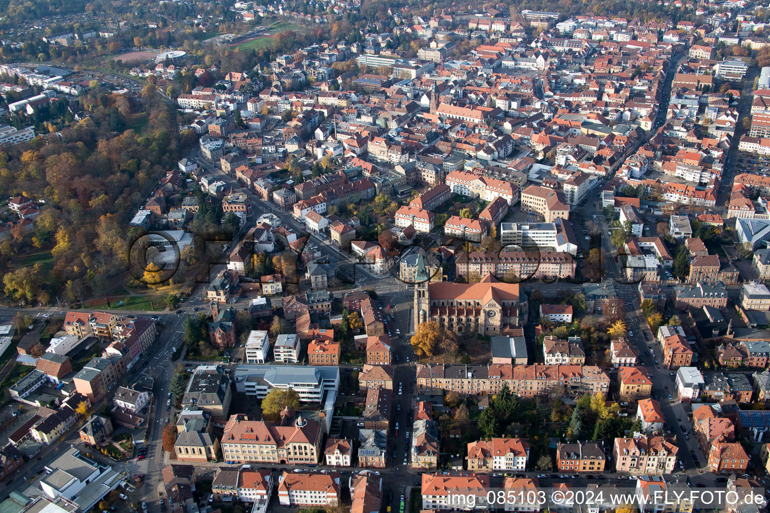 Landau in der Pfalz in the state Rhineland-Palatinate, Germany out of the air