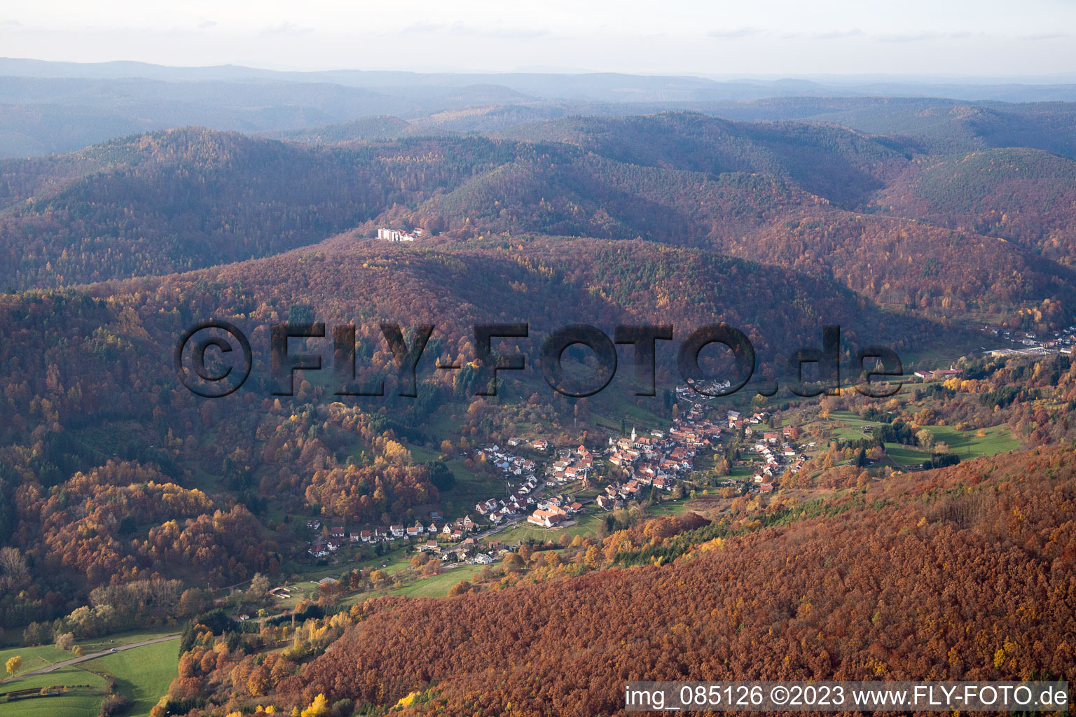 From the southeast in Dernbach in the state Rhineland-Palatinate, Germany