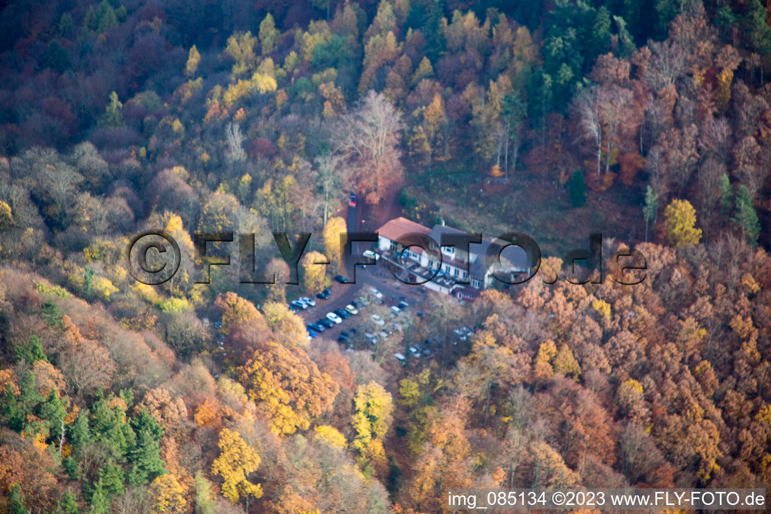 Aerial photograpy of Barbarossa in the district Bindersbach in Annweiler am Trifels in the state Rhineland-Palatinate, Germany