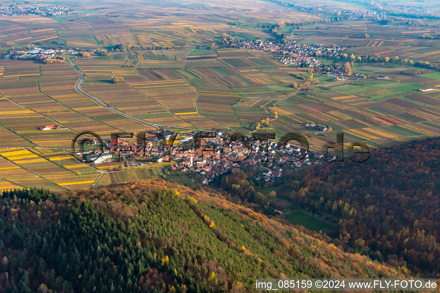 Bird's eye view of Eschbach in the state Rhineland-Palatinate, Germany