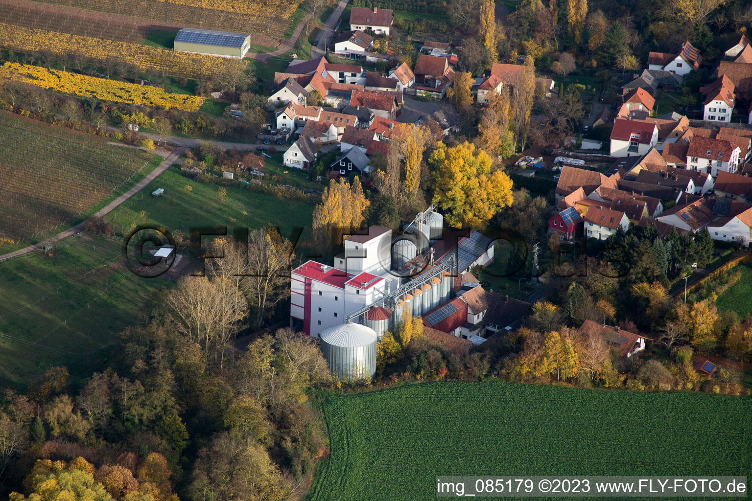 Aerial view of Bischoff mill