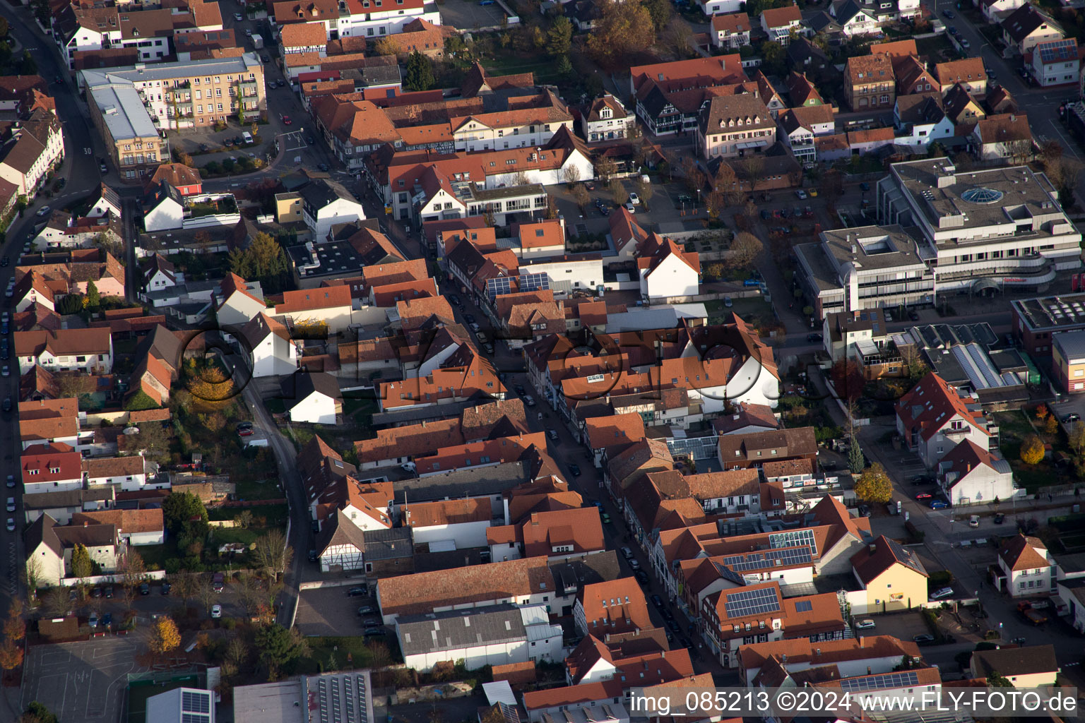 Kandel in the state Rhineland-Palatinate, Germany seen from a drone