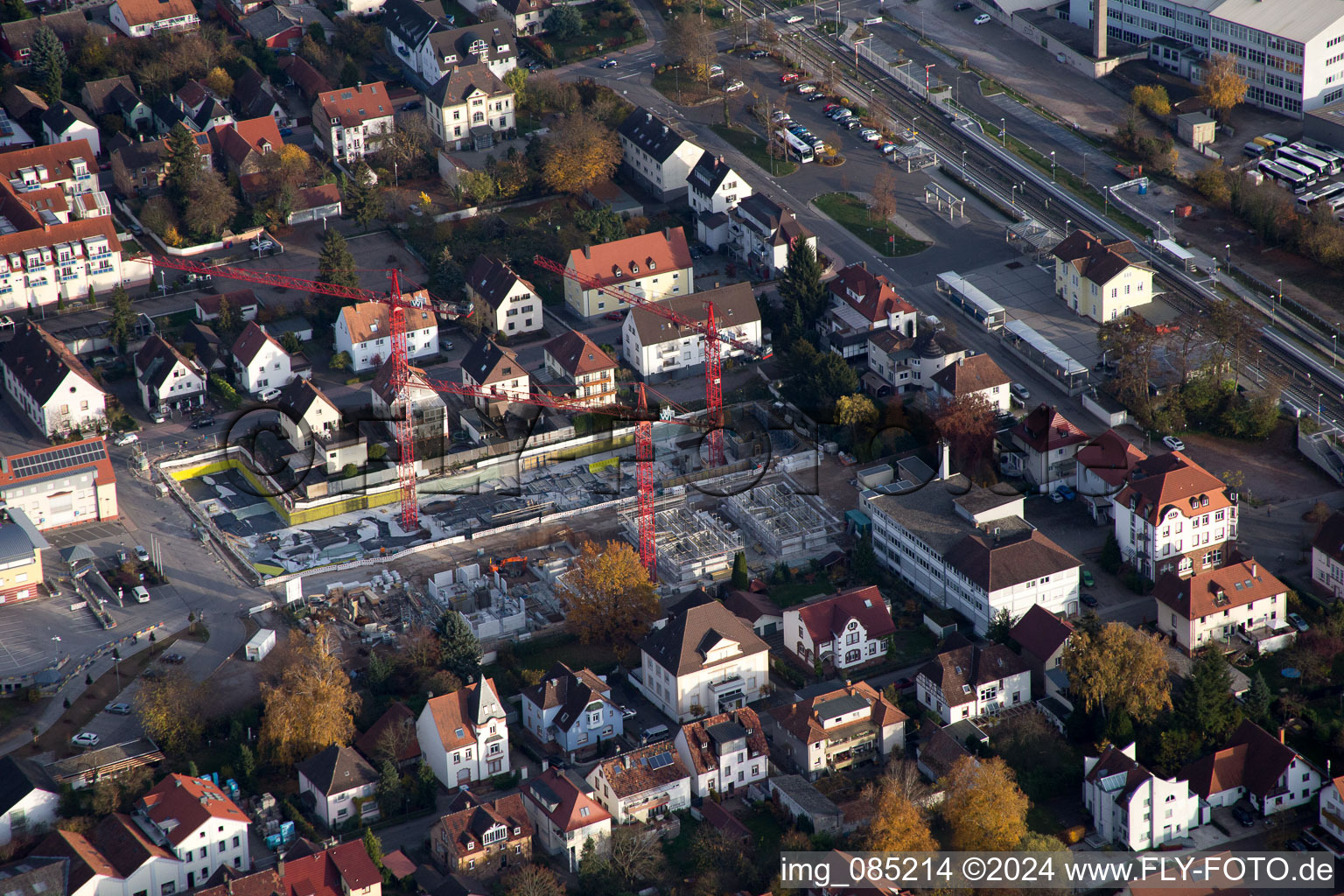 Aerial view of Kandel in the state Rhineland-Palatinate, Germany