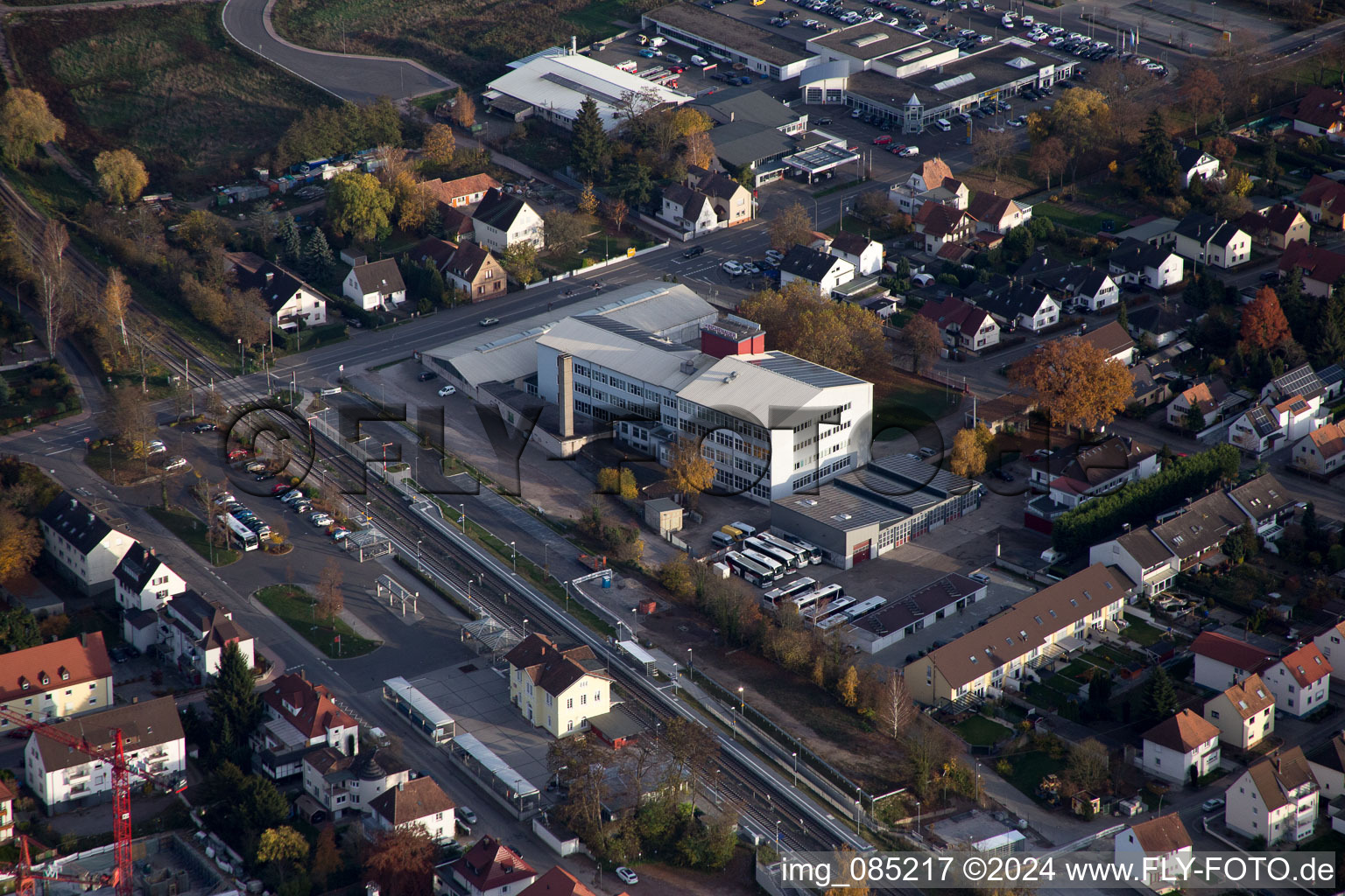 Kandel in the state Rhineland-Palatinate, Germany from above