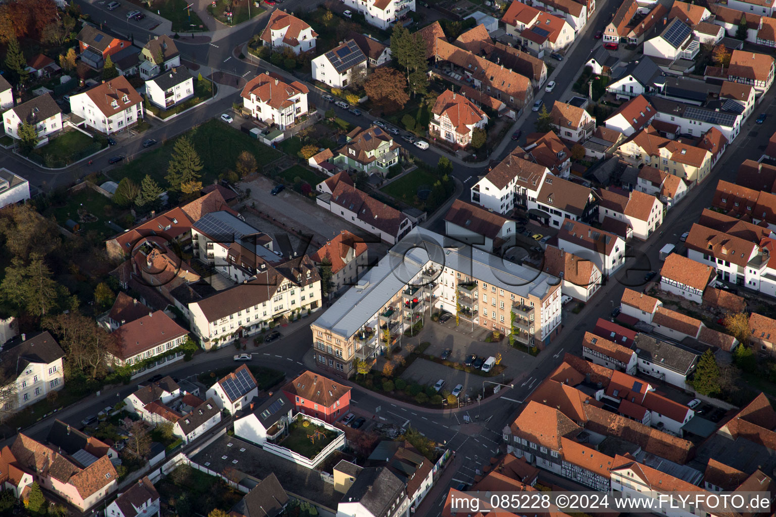 Kandel in the state Rhineland-Palatinate, Germany viewn from the air