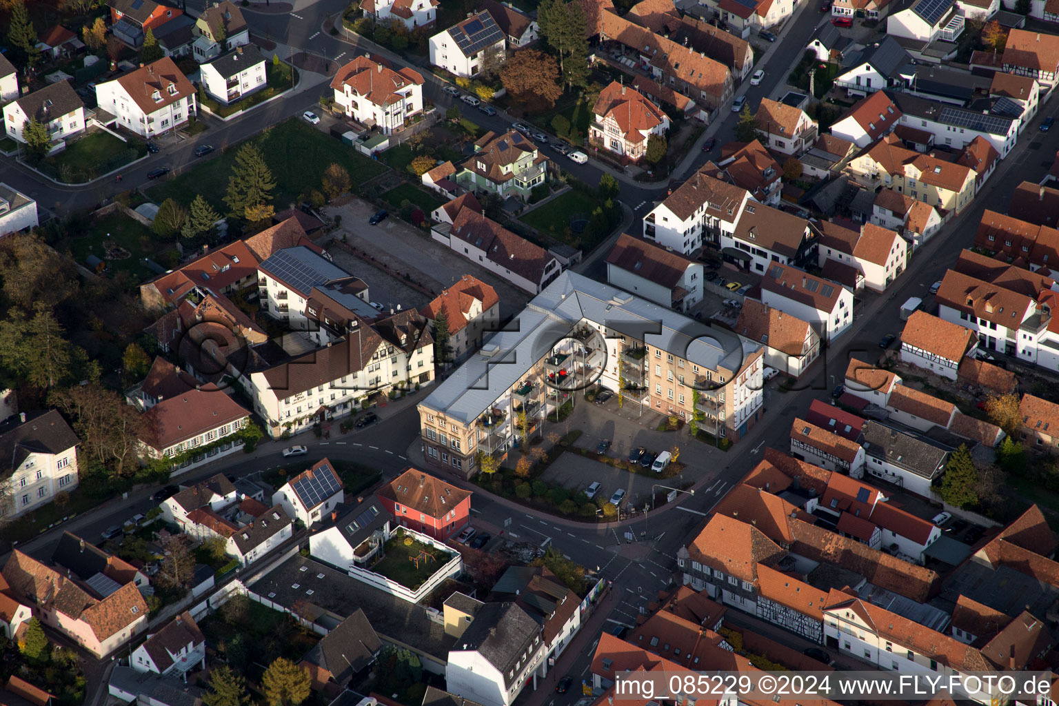 Drone recording of Kandel in the state Rhineland-Palatinate, Germany