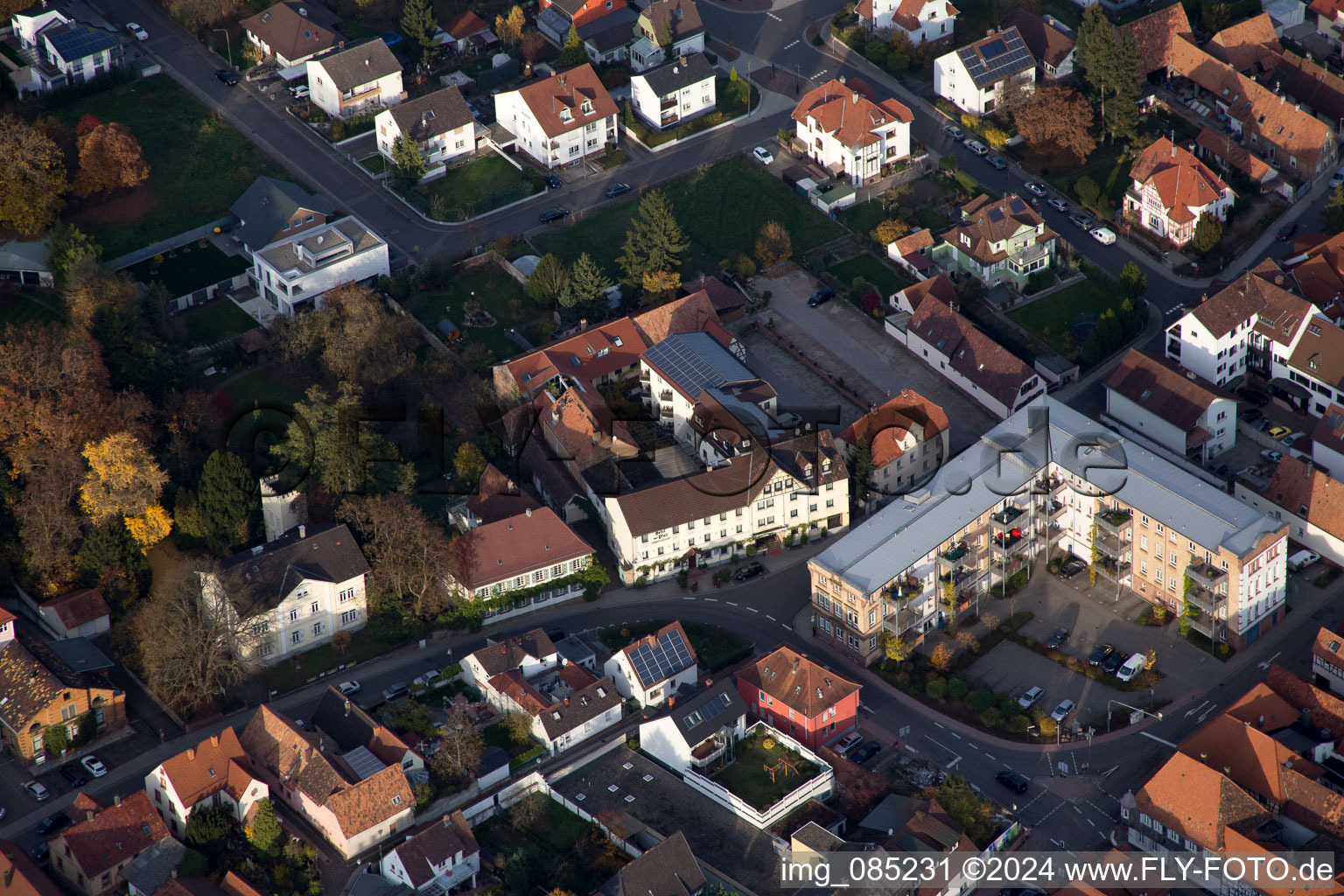 Kandel in the state Rhineland-Palatinate, Germany from the drone perspective