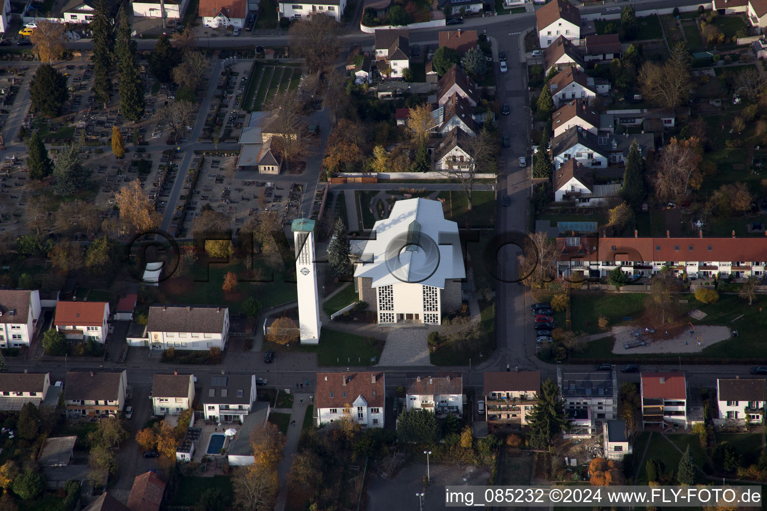 Kandel in the state Rhineland-Palatinate, Germany from a drone