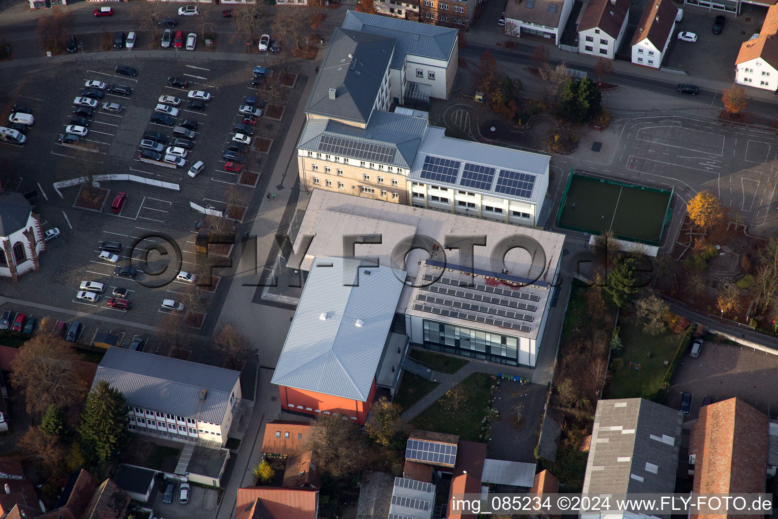 Aerial view of Kandel in the state Rhineland-Palatinate, Germany