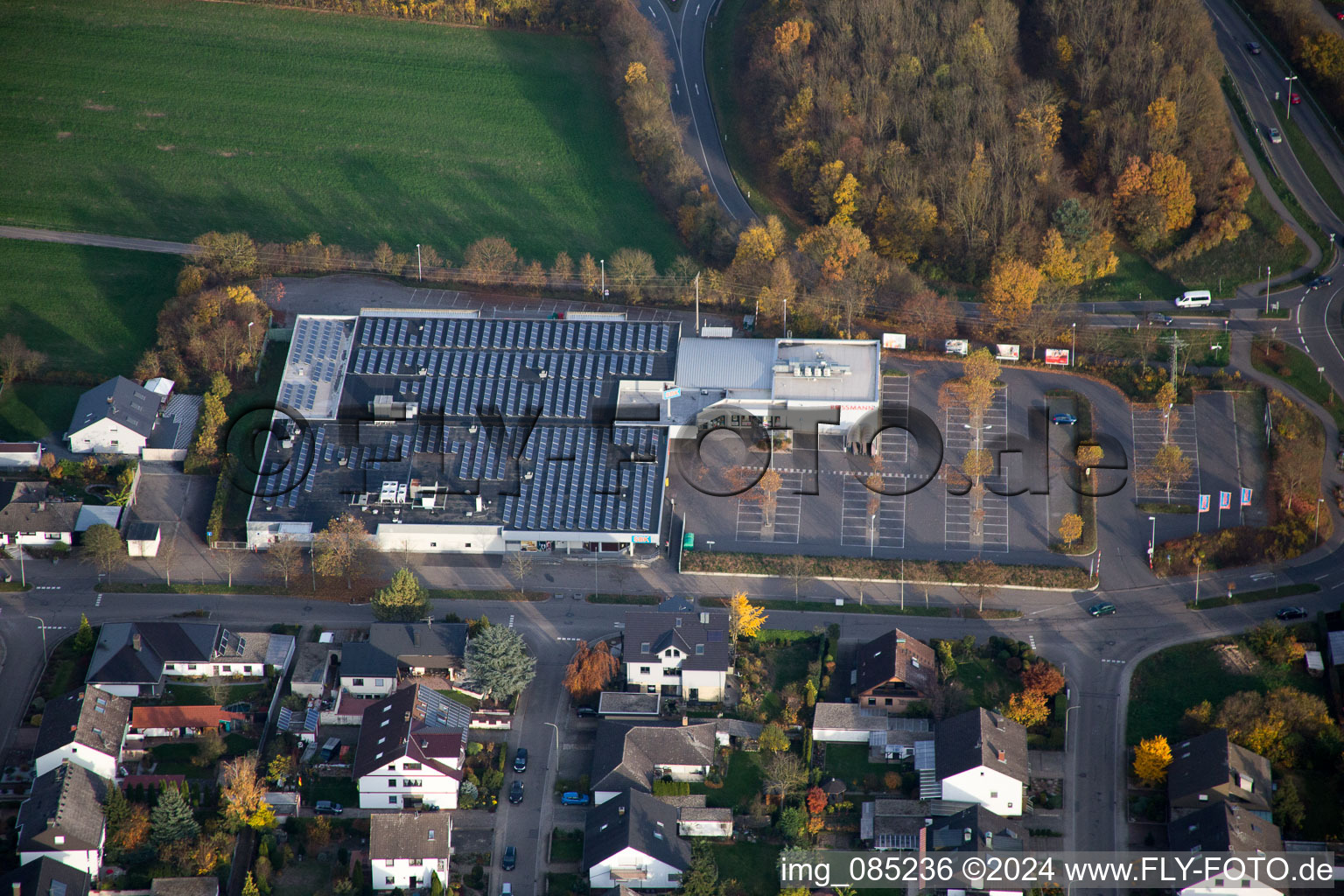 Aerial photograpy of Kandel in the state Rhineland-Palatinate, Germany