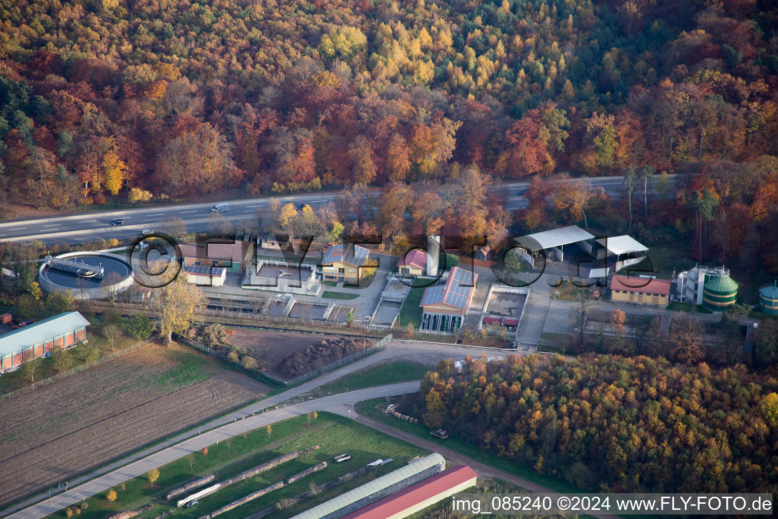 Kandel in the state Rhineland-Palatinate, Germany seen from above