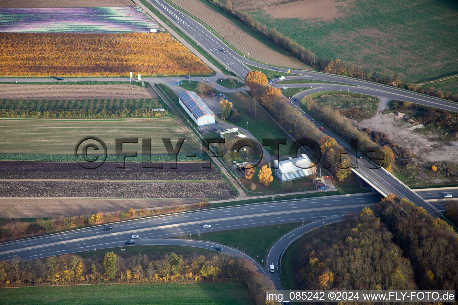 Bird's eye view of Kandel in the state Rhineland-Palatinate, Germany