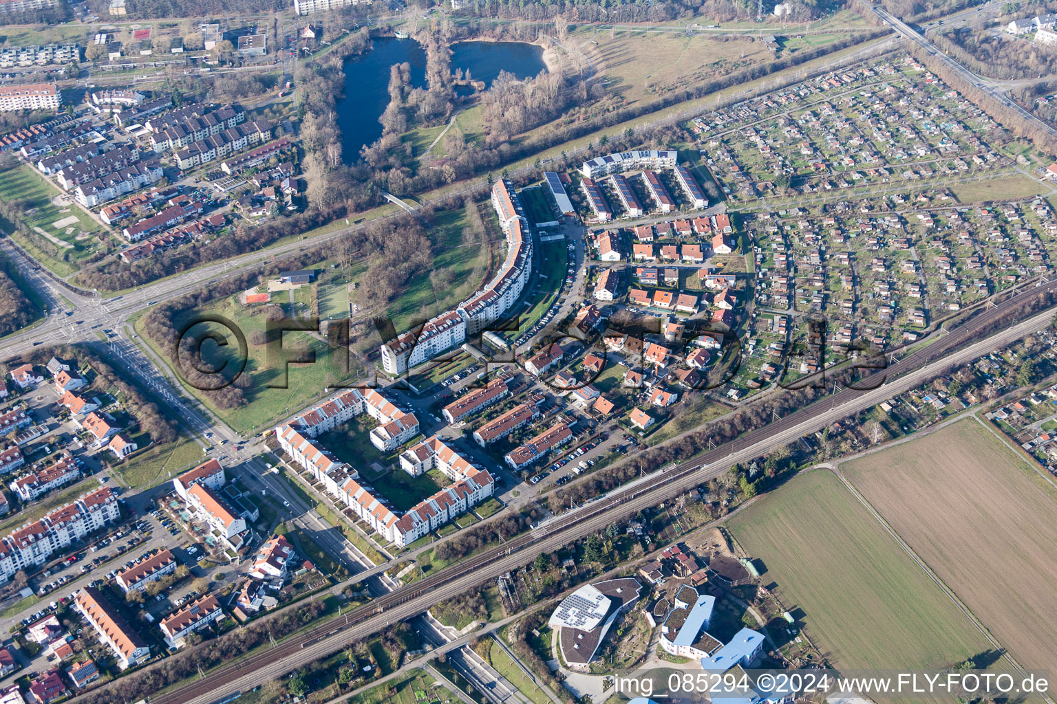 Beuthener Straße in the district Hagsfeld in Karlsruhe in the state Baden-Wuerttemberg, Germany