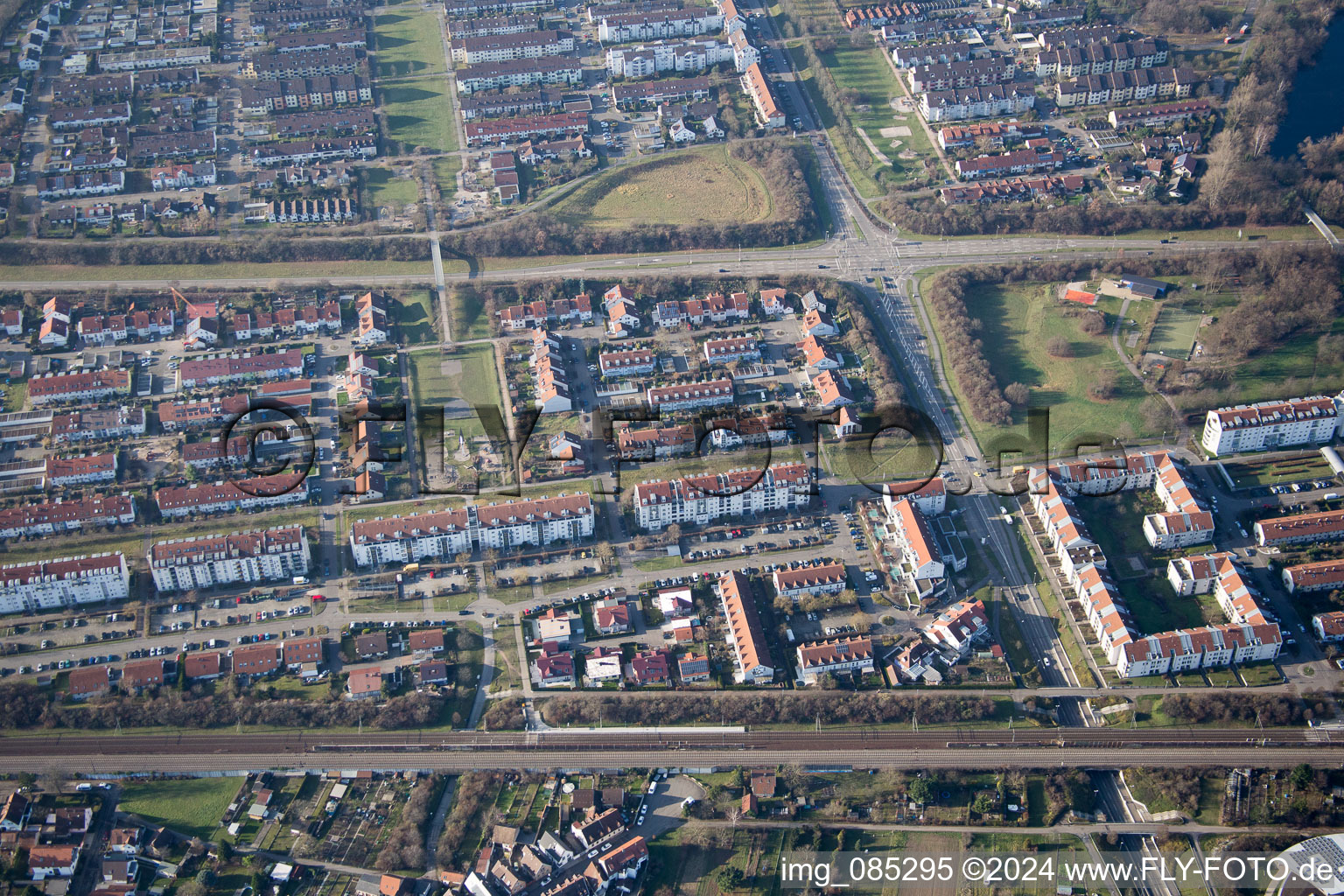 Forest City in the district Hagsfeld in Karlsruhe in the state Baden-Wuerttemberg, Germany