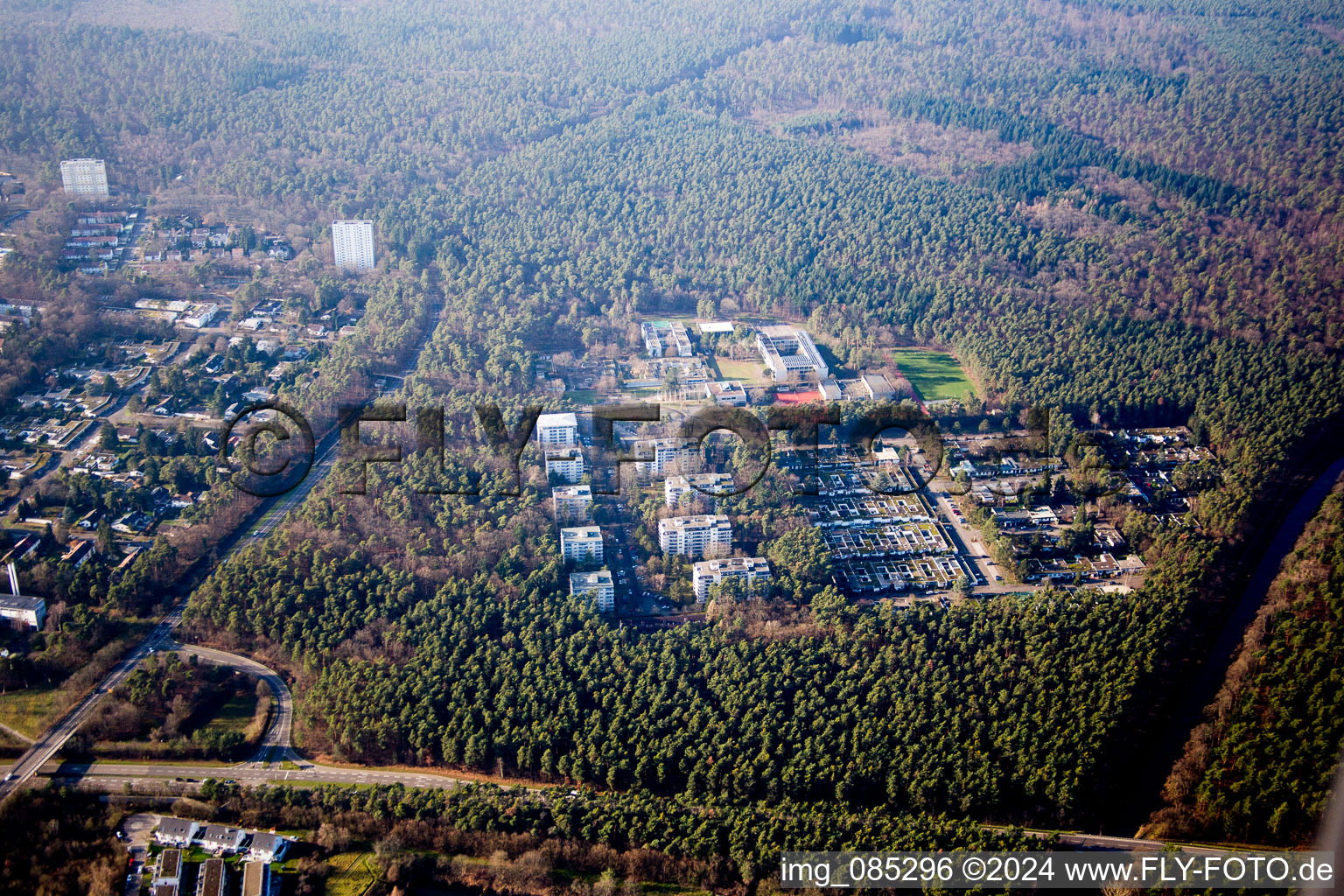 District Waldstadt in Karlsruhe in the state Baden-Wuerttemberg, Germany