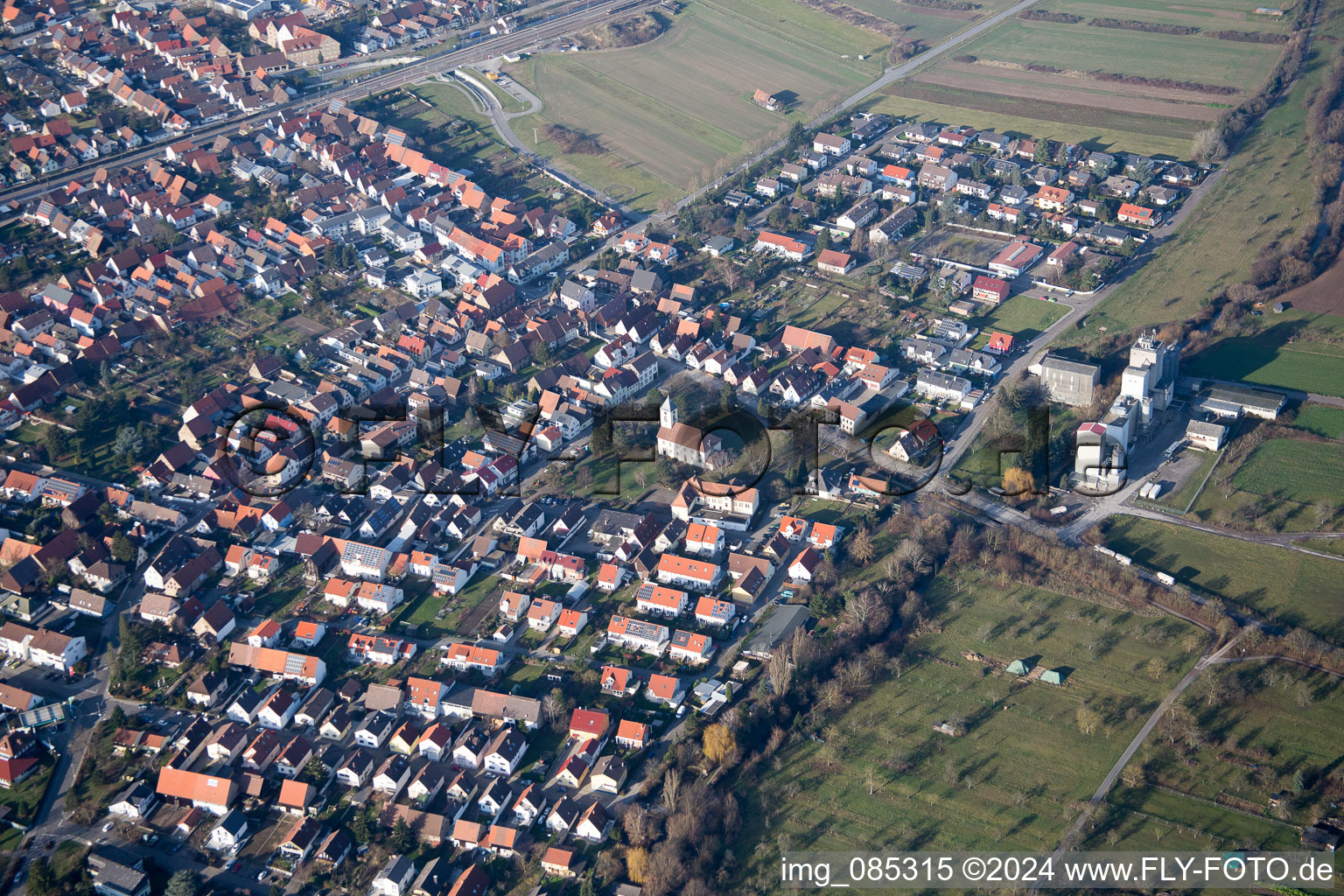 Rhine Valley Mills in the district Friedrichstal in Stutensee in the state Baden-Wuerttemberg, Germany