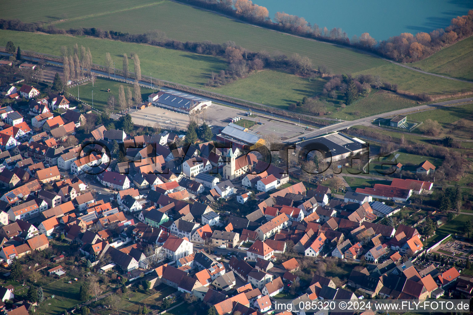 Spechahalle in the district Spöck in Stutensee in the state Baden-Wuerttemberg, Germany