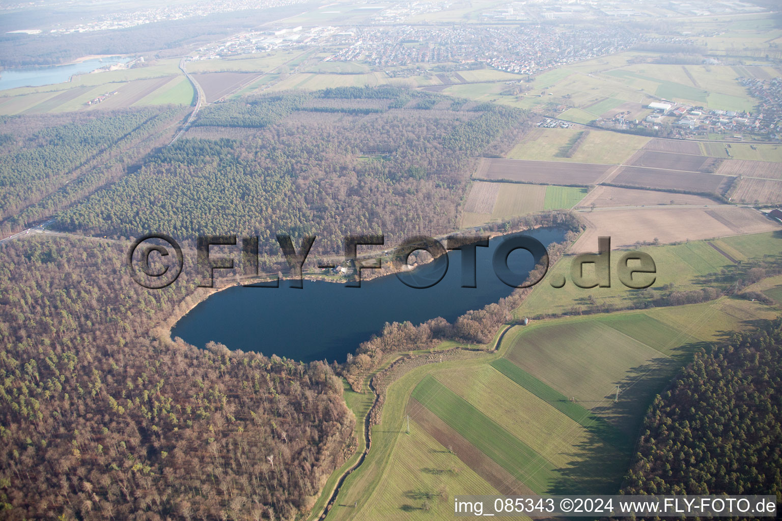 Sieben-Erlensee in the district Neuthard in Karlsdorf-Neuthard in the state Baden-Wuerttemberg, Germany