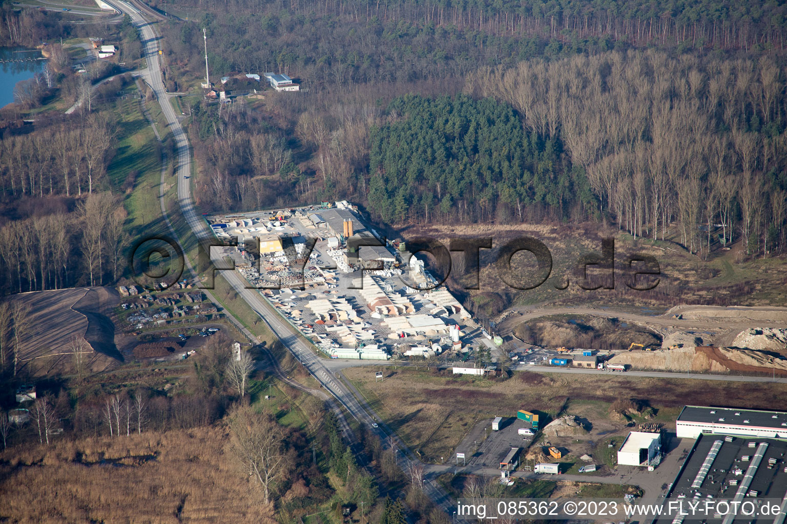 Aerial photograpy of District Neudorf in Graben-Neudorf in the state Baden-Wuerttemberg, Germany