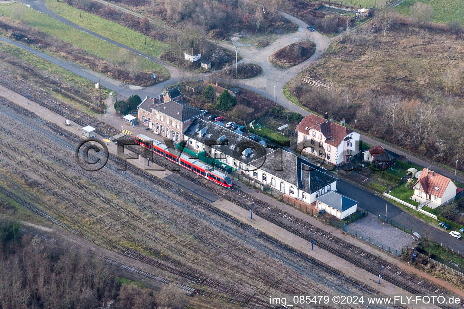 Station railway building of the French SNCF in Lauterbourg in Grand Est, France