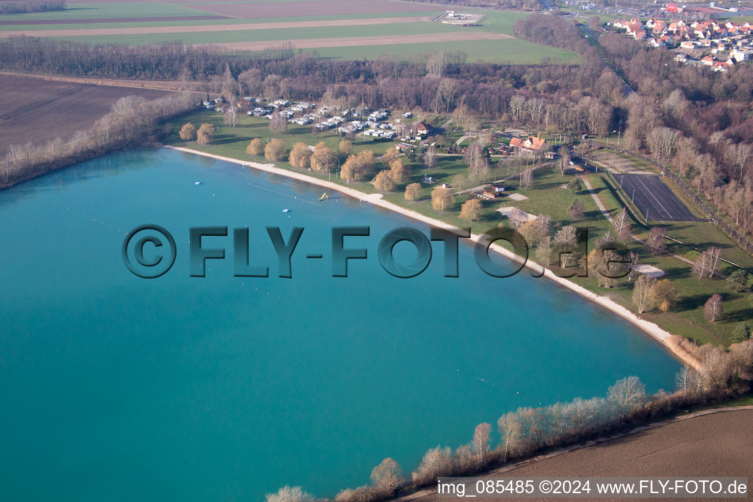 Drone recording of Lauterbourg in the state Bas-Rhin, France