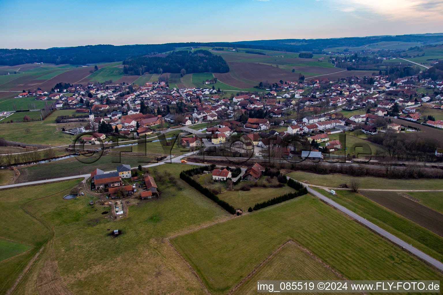 Oblique view of Brombach in the state Bavaria, Germany