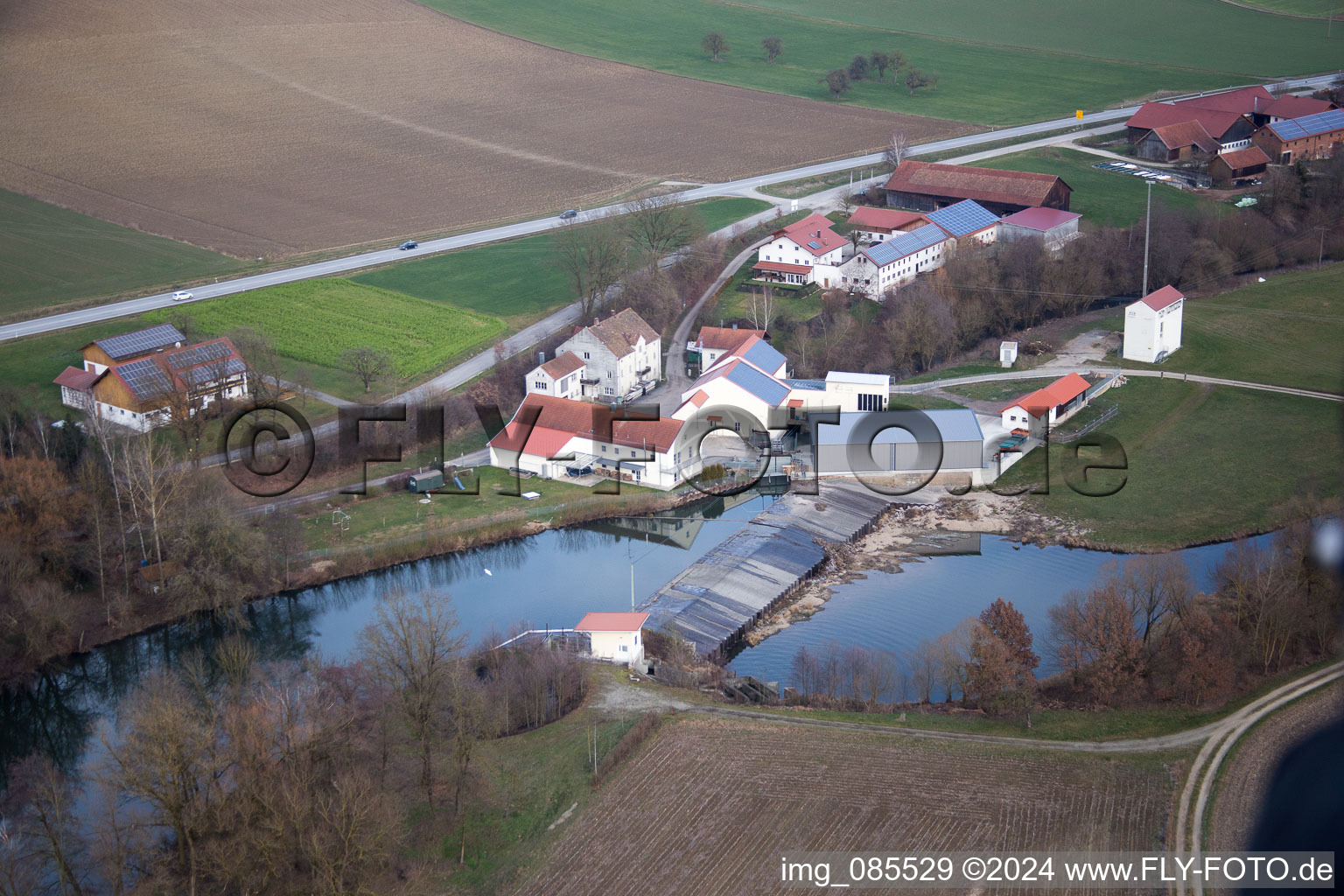 Oblique view of Nindorf in the state Bavaria, Germany